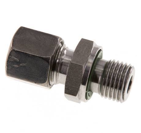 G 1/4'' Buitendraad x 8L RVS Rechte Snijring Koppeling met FKM Afdichting 315 Bar DIN 2353