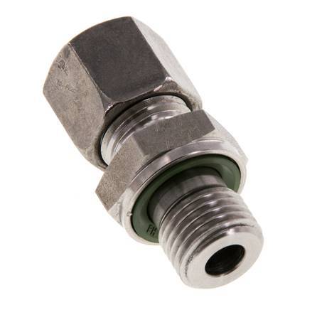 G 1/4'' Buitendraad x 8L RVS Rechte Snijring Koppeling met FKM Afdichting 315 Bar DIN 2353