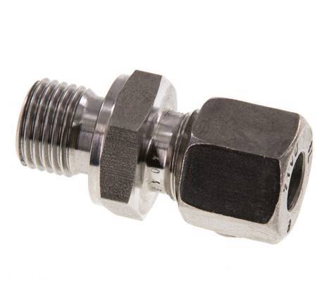 G 1/4'' Buitendraad x 8L RVS Rechte Snijring Koppeling met FKM Afdichting 315 Bar DIN 2353