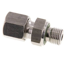 G 1/4'' Buitendraad x 8S RVS Rechte Snijring Koppeling met FKM Afdichting 630 Bar DIN 2353