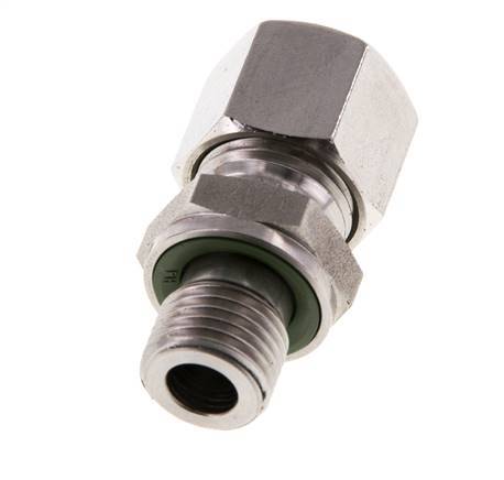 G 1/4'' Buitendraad x 10L RVS Rechte Snijring Koppeling met FKM Afdichting 315 Bar DIN 2353