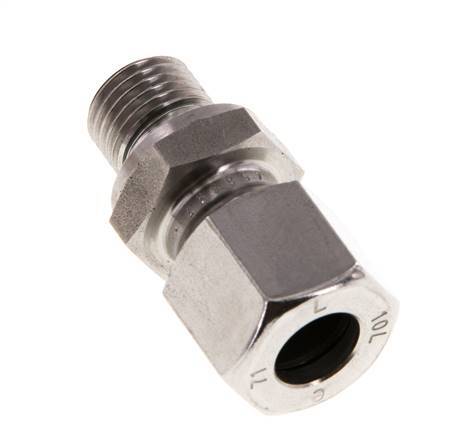 G 1/4'' Buitendraad x 10L RVS Rechte Snijring Koppeling met FKM Afdichting 315 Bar DIN 2353