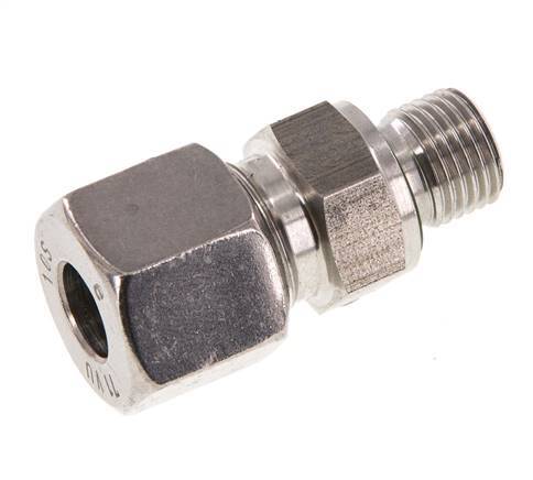 G 1/4'' Buitendraad x 10S RVS Rechte Snijring Koppeling met FKM Afdichting 630 Bar DIN 2353