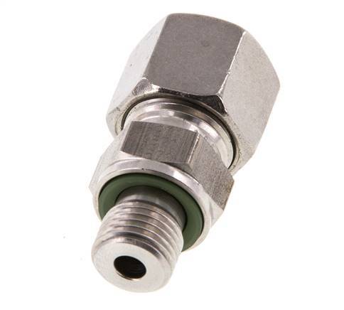 G 1/4'' Buitendraad x 10S RVS Rechte Snijring Koppeling met FKM Afdichting 630 Bar DIN 2353