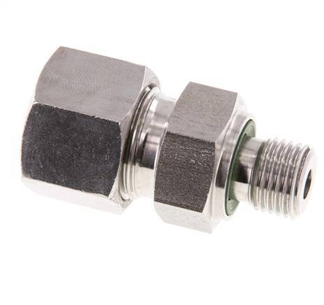 G 1/4'' Buitendraad x 12S RVS Rechte Snijring Koppeling met FKM Afdichting 630 Bar DIN 2353