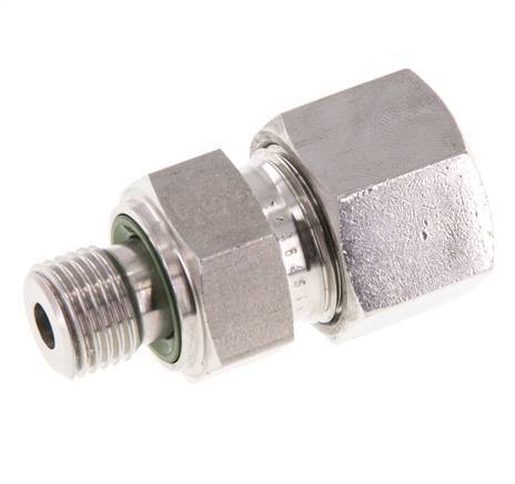 G 1/4'' Buitendraad x 12S RVS Rechte Snijring Koppeling met FKM Afdichting 630 Bar DIN 2353
