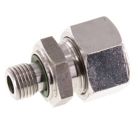 G 1/4'' Buitendraad x 15L RVS Rechte Snijring Koppeling met FKM Afdichting 315 Bar DIN 2353