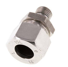 G 1/4'' Buitendraad x 15L RVS Rechte Snijring Koppeling met FKM Afdichting 315 Bar DIN 2353