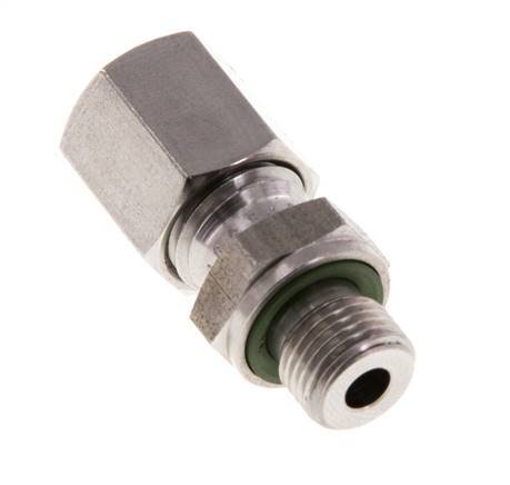 G 1/8'' Buitendraad x 6L RVS Rechte Snijring Koppeling met FKM Afdichting 315 Bar DIN 2353