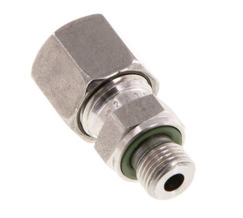 G 1/8'' Buitendraad x 8L RVS Rechte Snijring Koppeling met FKM Afdichting 315 Bar DIN 2353