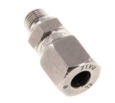 G 1/8'' Buitendraad x 8L RVS Rechte Snijring Koppeling met FKM Afdichting 315 Bar DIN 2353