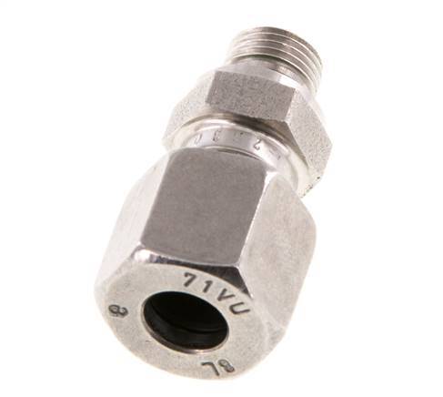 G 1/8'' Buitendraad x 8L RVS Rechte Snijring Koppeling met FKM Afdichting 315 Bar DIN 2353