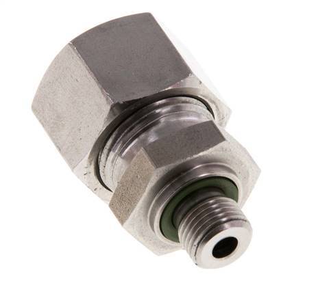 G 1/8'' Buitendraad x 12L RVS Rechte Snijring Koppeling met FKM Afdichting 315 Bar DIN 2353