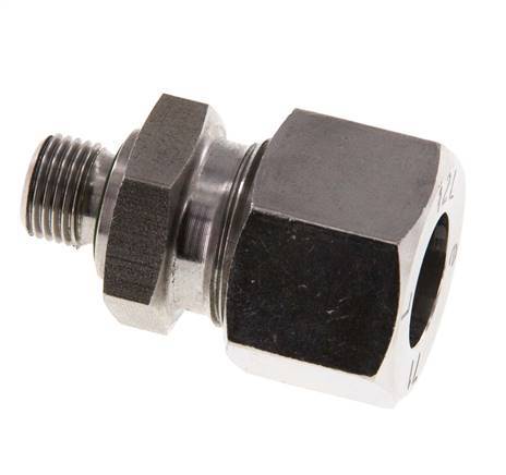 G 1/8'' Buitendraad x 12L RVS Rechte Snijring Koppeling met FKM Afdichting 315 Bar DIN 2353