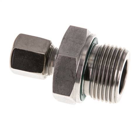 G 3/4'' Buitendraad x 6S RVS Rechte Snijring Koppeling met FKM Afdichting 630 Bar DIN 2353