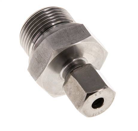 G 3/4'' Buitendraad x 6S RVS Rechte Snijring Koppeling met FKM Afdichting 630 Bar DIN 2353