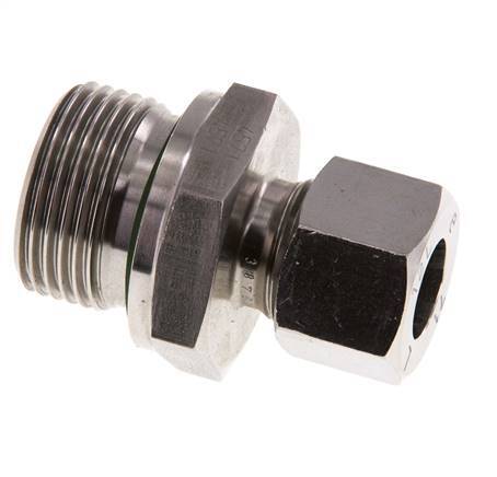 G 3/4'' Buitendraad x 12L RVS Rechte Snijring Koppeling met FKM Afdichting 315 Bar DIN 2353