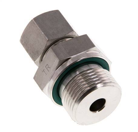 G 3/4'' Buitendraad x 12S RVS Rechte Snijring Koppeling met FKM Afdichting 630 Bar DIN 2353