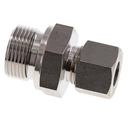 G 3/4'' Buitendraad x 12S RVS Rechte Snijring Koppeling met FKM Afdichting 630 Bar DIN 2353