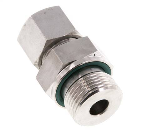 G 3/4'' Buitendraad x 14S RVS Rechte Snijring Koppeling met FKM Afdichting 630 Bar DIN 2353