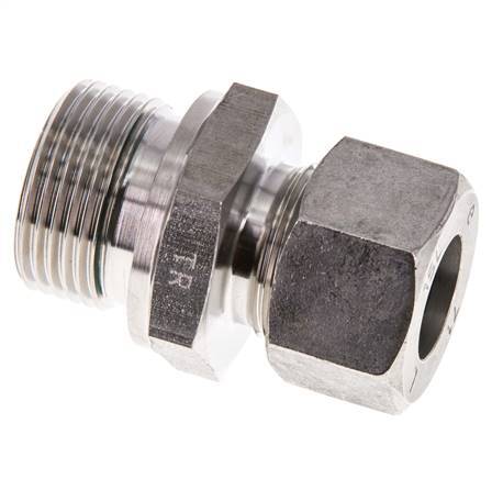 G 3/4'' Buitendraad x 15L RVS Rechte Snijring Koppeling met FKM Afdichting 315 Bar DIN 2353