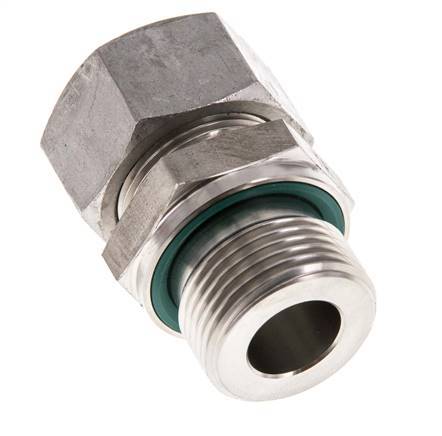 G 3/4'' Buitendraad x 18L RVS Rechte Snijring Koppeling met FKM Afdichting 315 Bar DIN 2353