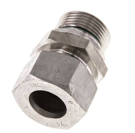 G 3/4'' Buitendraad x 18L RVS Rechte Snijring Koppeling met FKM Afdichting 315 Bar DIN 2353