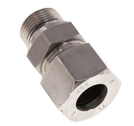 G 3/4'' Buitendraad x 20S RVS Rechte Snijring Koppeling met FKM Afdichting 400 Bar DIN 2353