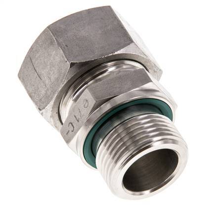 G 3/4'' Buitendraad x 22L RVS Rechte Snijring Koppeling met FKM Afdichting 160 Bar DIN 2353