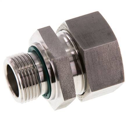 G 3/4'' Buitendraad x 28L RVS Rechte Snijring Koppeling met FKM Afdichting 160 Bar DIN 2353