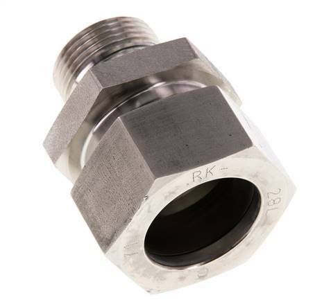 G 3/4'' Buitendraad x 28L RVS Rechte Snijring Koppeling met FKM Afdichting 160 Bar DIN 2353