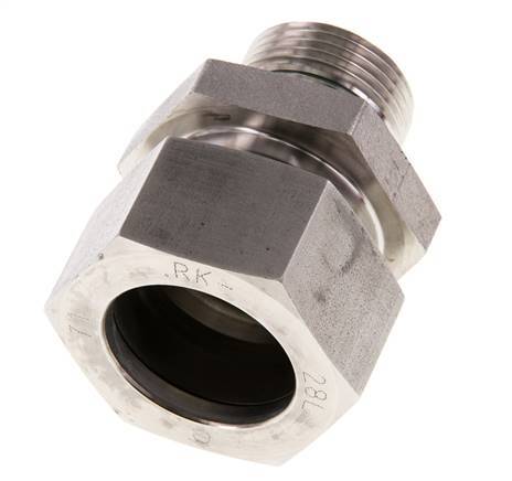 G 3/4'' Buitendraad x 28L RVS Rechte Snijring Koppeling met FKM Afdichting 160 Bar DIN 2353