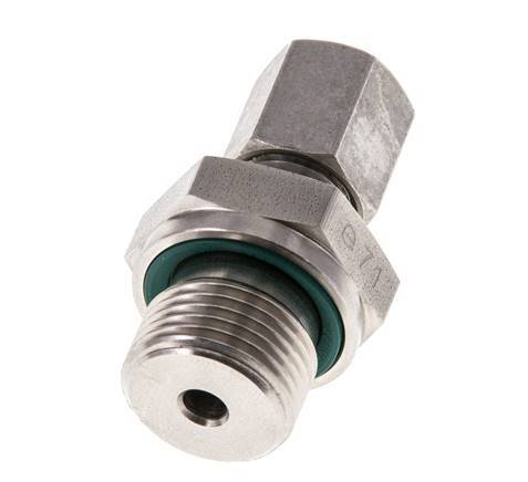 G 3/8'' Buitendraad x 6L RVS Rechte Snijring Koppeling met FKM Afdichting 315 Bar DIN 2353