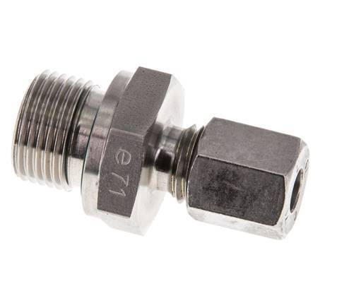 G 3/8'' Buitendraad x 6L RVS Rechte Snijring Koppeling met FKM Afdichting 315 Bar DIN 2353