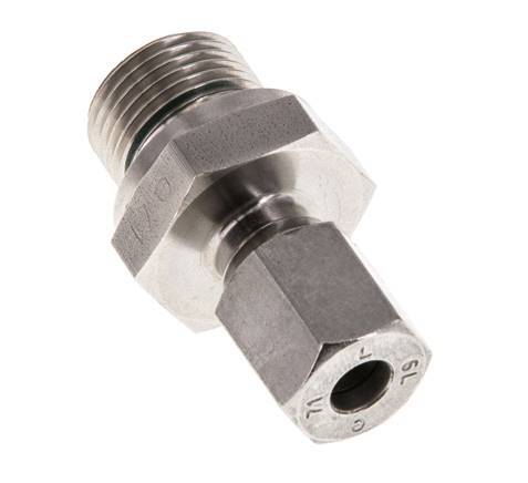 G 3/8'' Buitendraad x 6L RVS Rechte Snijring Koppeling met FKM Afdichting 315 Bar DIN 2353