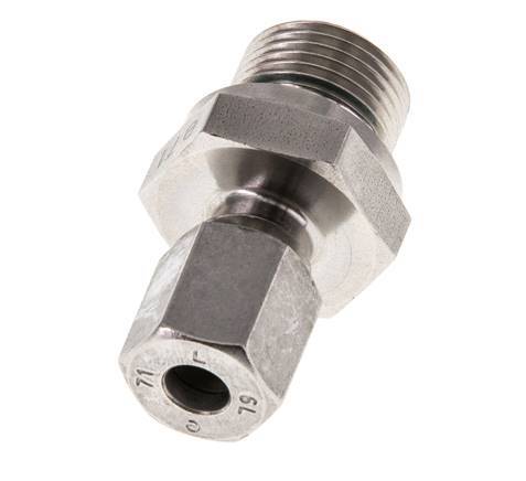 G 3/8'' Buitendraad x 6L RVS Rechte Snijring Koppeling met FKM Afdichting 315 Bar DIN 2353