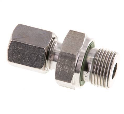 G 3/8'' Buitendraad x 6S RVS Rechte Snijring Koppeling met FKM Afdichting 630 Bar DIN 2353