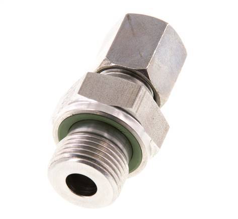 G 3/8'' Buitendraad x 6S RVS Rechte Snijring Koppeling met FKM Afdichting 630 Bar DIN 2353