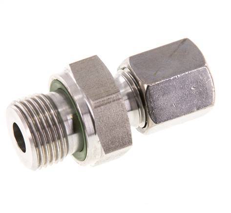 G 3/8'' Buitendraad x 6S RVS Rechte Snijring Koppeling met FKM Afdichting 630 Bar DIN 2353