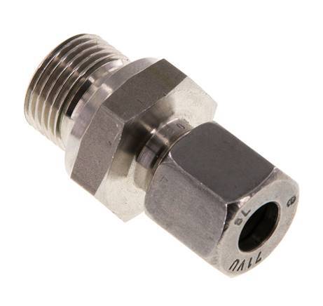 G 3/8'' Male x 8L Stainless steel Straight Cutting Ring with FKM Seal 315 Bar DIN 2353