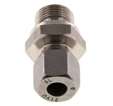 G 3/8'' Buitendraad x 8L RVS Rechte Snijring Koppeling met FKM Afdichting 315 Bar DIN 2353