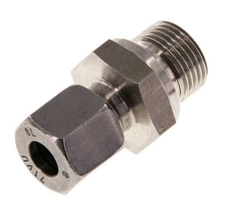 G 3/8'' Buitendraad x 8L RVS Rechte Snijring Koppeling met FKM Afdichting 315 Bar DIN 2353
