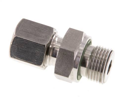 G 3/8'' Buitendraad x 8S RVS Rechte Snijring Koppeling met FKM Afdichting 630 Bar DIN 2353