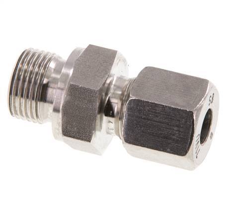 G 3/8'' Buitendraad x 8S RVS Rechte Snijring Koppeling met FKM Afdichting 630 Bar DIN 2353