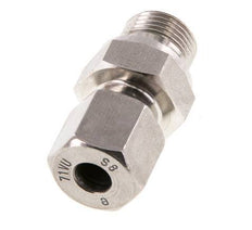 G 3/8'' Buitendraad x 8S RVS Rechte Snijring Koppeling met FKM Afdichting 630 Bar DIN 2353