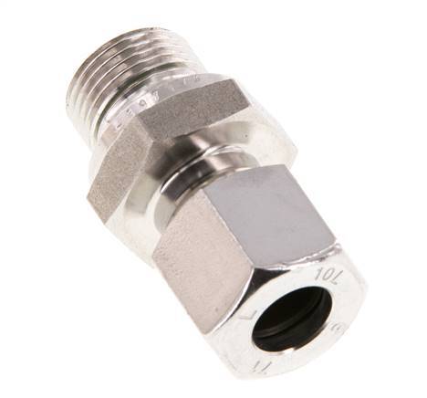G 3/8'' Buitendraad x 10L RVS Rechte Snijring Koppeling met FKM Afdichting 315 Bar DIN 2353