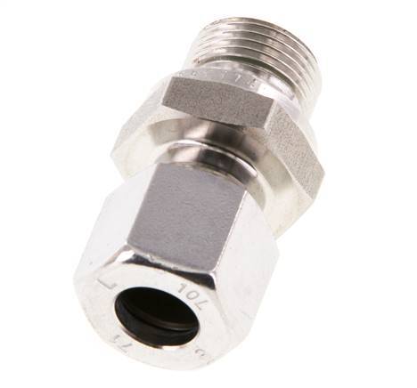 G 3/8'' Male x 10L Stainless steel Straight Cutting Ring with FKM Seal 315 Bar DIN 2353