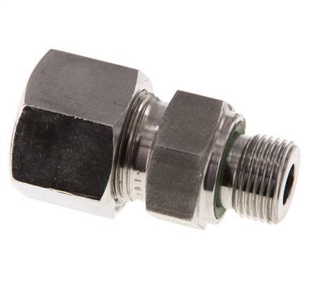 G 3/8'' Buitendraad x 14S RVS Rechte Snijring Koppeling met FKM Afdichting 630 Bar DIN 2353
