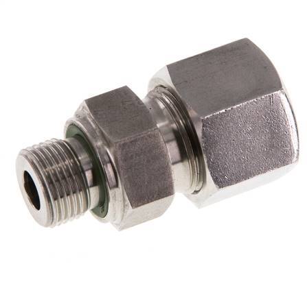 G 3/8'' Buitendraad x 14S RVS Rechte Snijring Koppeling met FKM Afdichting 630 Bar DIN 2353