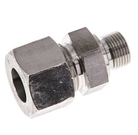 G 3/8'' Buitendraad x 16S RVS Rechte Snijring Koppeling met FKM Afdichting 400 Bar DIN 2353